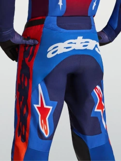 Spodnie cross Alpinestars MX Racer Hunt niebiesko-czerwone