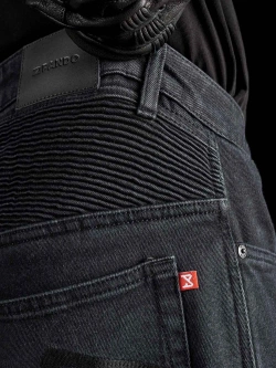 Jeansy motocyklowe Pando Moto Karl Devil AAA czarne