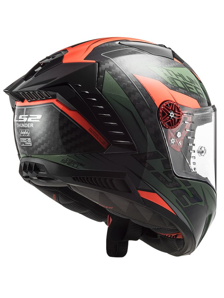 Kask integralny LS2 FF805 Thunder C Chase pomarańczowo-zielono-czarny