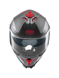 Kask integralny Premier Typhoon BA17 BM czarno-szaro-czerwony matowy
