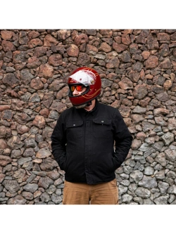 Kask integralny Biltwell Gringo S Flames czerwono-złoty