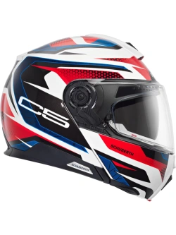 Kask szczękowy Schuberth C5 Velocity biało-czerwono-niebieski