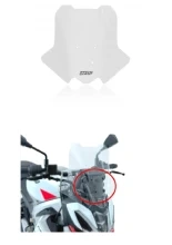Zestaw: szyba motocyklowa WRS Touring + zestaw montażowy Aprilia Tuono 457 (25-)
