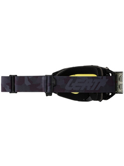 Gogle motocyklowe Leatt Velocity 5.5 Roll-Off Stealth z przyciemnianą żółtą szybką