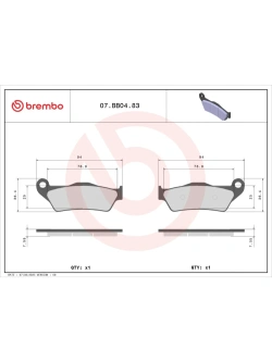 Klocki hamulcowe Brembo Genuine KTM/ Husqvarna/ Sherco (wybrane modele) [kpl. na 1 tarczę]