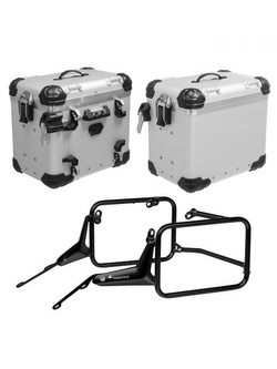 Zestaw: kufry boczne aluminiowe Zega Evo "And-S" 45/45 + stelaż Touratech do BMW R 1300 GS (23-) [poj.: 2 x 45 l]