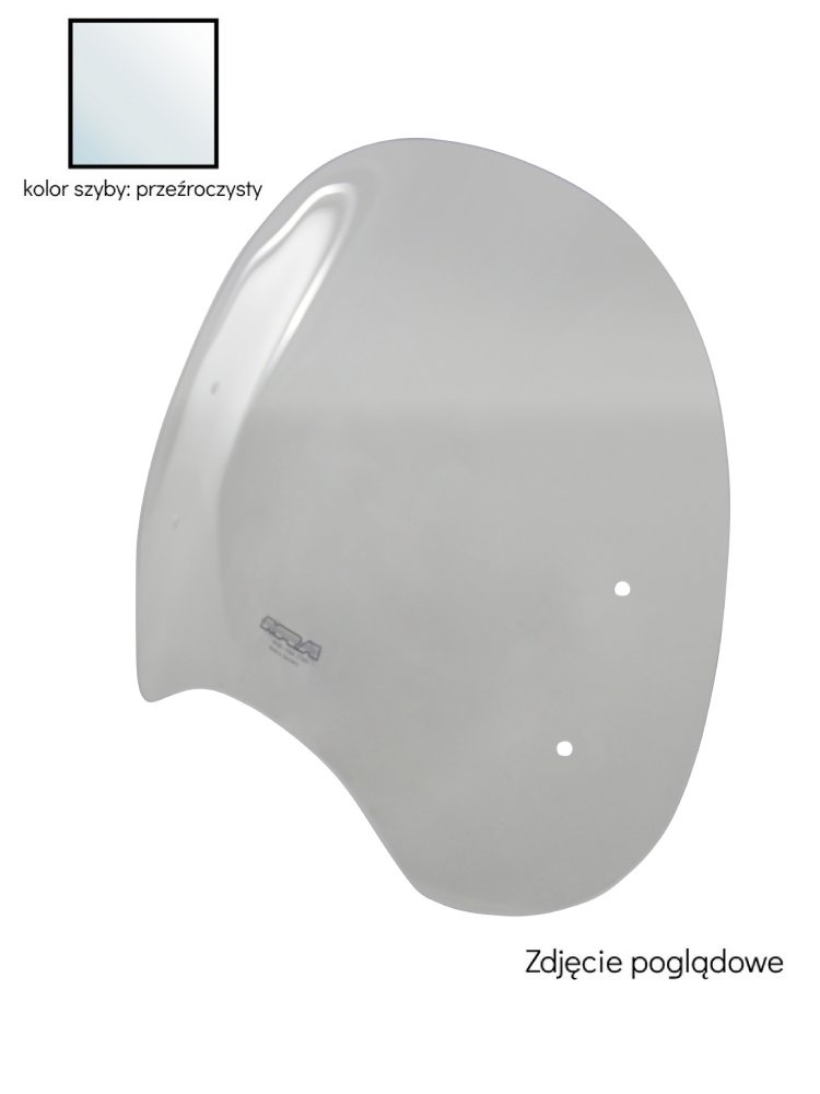 Szyba motocyklowa MRA "ROC" + zestaw montażowy MRA HK uniwersalny przezroczysta