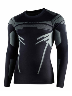 Bluza termoaktywna Brubeck Dry czarno-szara