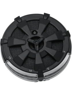 Miernik poziomu paliwa i ładowania akumulatora z diodami LED Kuryakyn Alley Cat czarny