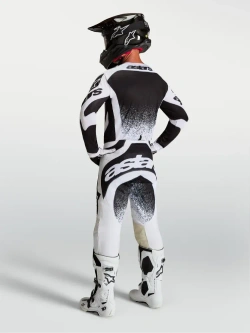 Spodnie cross Alpinestars MX Techstar Swan biało-czarne