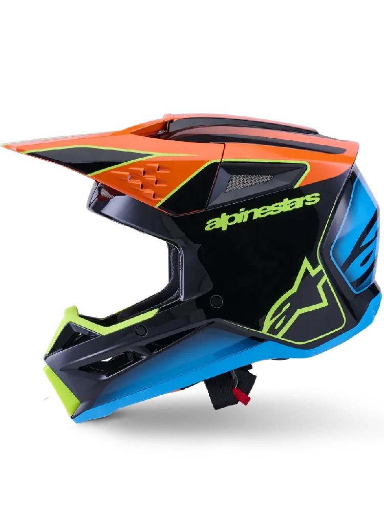 Kask enduro Alpinestars SM3 Fray czarno-pomarańczowy-fluo