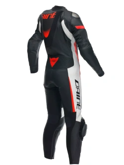 Kombinezon motocyklowy jednoczęściowy damski Dainese Grobnik czarno-czerwono-biały