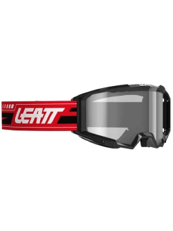 Gogle motocyklowe Leatt Vizion 3.5 Iriz z przyciemnianą srebrną szybką, czarno-czerwone