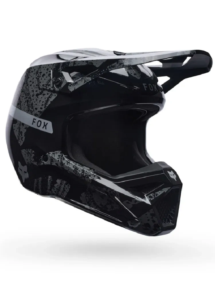 Kask enduro Fox V1 Bnkr czarno-szary