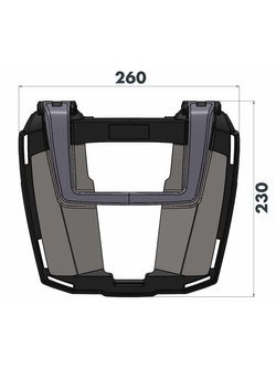 Stelaż centralny EasyRack Hepco&Becker Piaggio MP3 350 (18-21) do łączenia z oryginalnym bagażnikiem tylnym