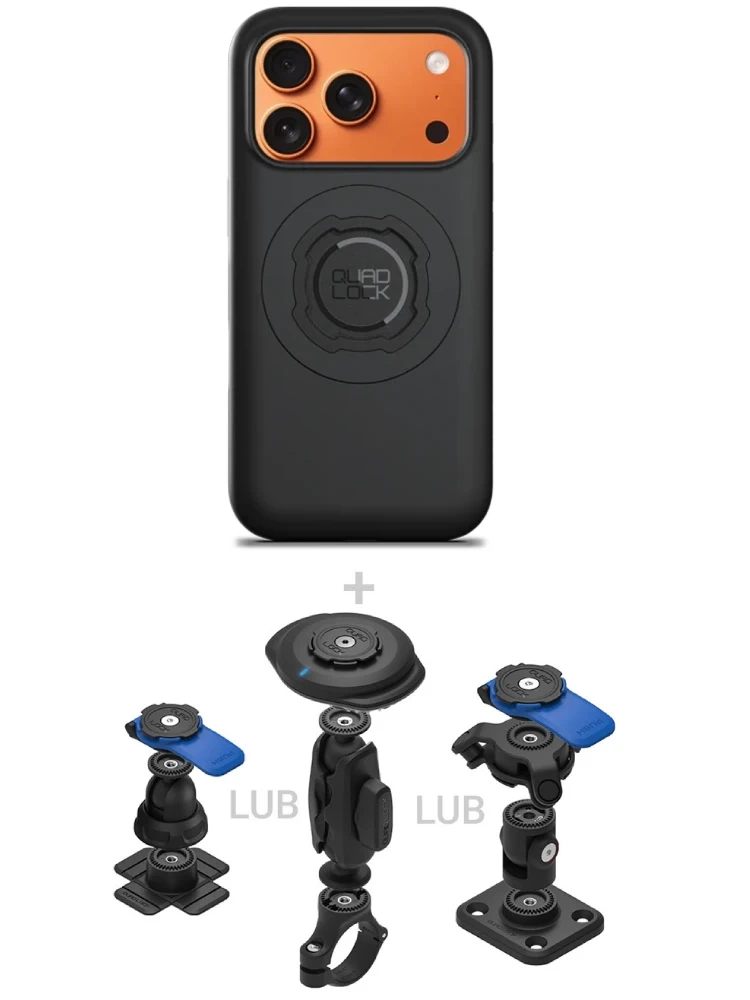 Zestaw 360 Quad Lock: etui MAG na telefon iPhone 17 Pro (magnetyczne) + wybrane komponenty