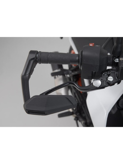 Osłony klamki hamulca i sprzęgła z osłoną przed wiatrem SW-Motech Aprilia/ Honda/ KTM/ Ducati/ Yamaha (wybrane modele) czarny