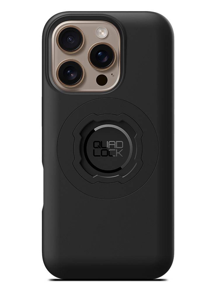 Zestaw rowerowy: etui MAG na telefon iPhone 16 Pro (magnetyczne) + wodoodporny pokrowiec MAG + mocowanie Quad Lock