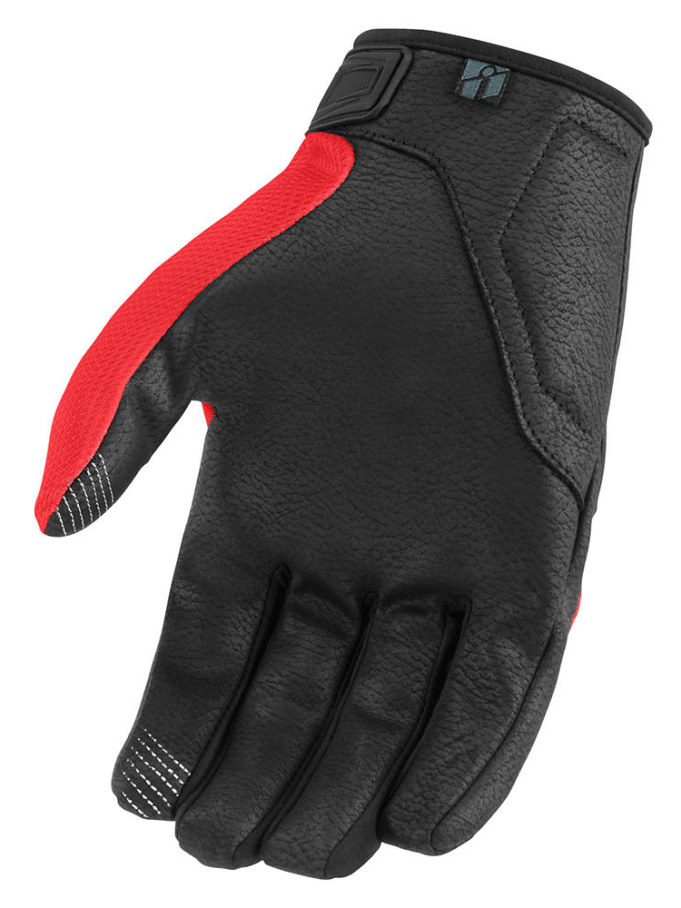 Rękawice motocyklowe Icon Hooligan CE czerwono-czarne