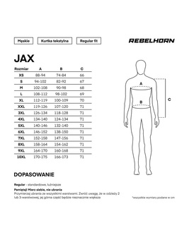 Kurtka motocyklowa tekstylna Rebelhorn Jax czarna