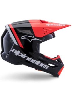 Kask enduro Alpinestars SM3 Radium czarno-czerwono-biały