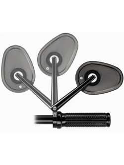 Lusterko motocyklowe uniwersalne Motogadget Mo.view Club Pivot aluminiowe, czarne [długość ramienia: 110 mm] [kompatybilne z kierownicami: 1 cal]