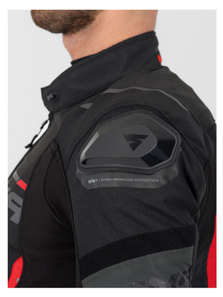 Kurtka motocyklowa tekstylna Shima Solid 2.0 czarno-czerwona