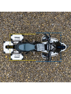 Zestaw: kufry boczne aluminiowe Zega Evo "And-S" 31/31 + stelaż Touratech do BMW R 1300 GS (23-) [poj.: 2 x 31 l]