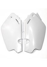 Osłony boczne tylne UFO do Hondy CR 125 (91-92), CR 250 (90-91), CR 500 (91-01) białe