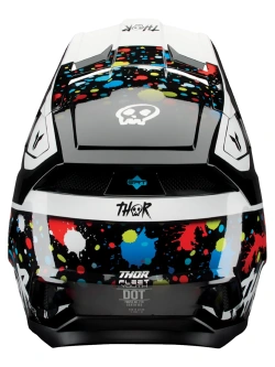 Kask enduro Thor Youth Fleet czarno-biało-czerwony