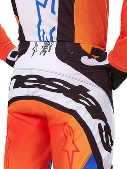 Spodnie cross damskie Alpinestars MX Techstar Melt pomarańczowo-niebieskie