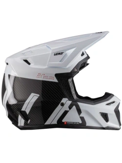 Kask enduro Leatt Moto 9.5 Carbon biało-czarny