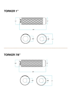 Manetki motocyklowe Biltwell Troker TPV do kierownic o średnicy 22 [mm] czerwone