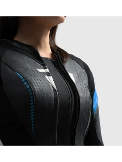 Kurtka motocyklowa damska skórzana Rebelhorn Diva RS czarno-niebieska