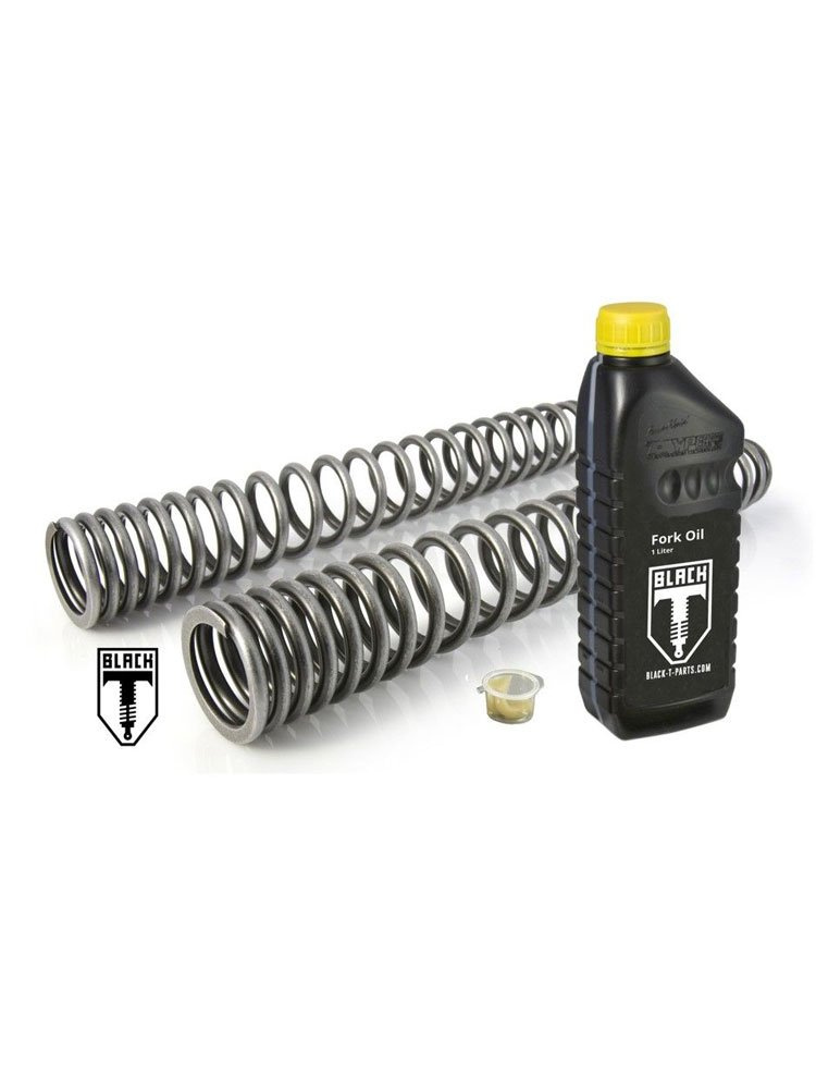 Zestaw sprężyn progresywnych przedniego zawieszenia widelca Touratech Black-T do BMW RnineT Scrambler / Urban G/S (15-)