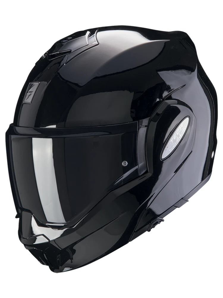 Kask szczękowy Scorpion Exo-Tech Evo Solid czarny połysk