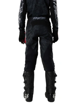 Spodnie cross dziecięce Fox 180 Abyss czarno-szaro-czerwone