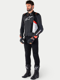 Kurtka motocyklowa skórzana Alpinestars Missile V3 Air czarno-biało-czerwona