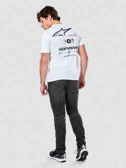 Koszulka z krótkim rękawem Alpinestars Asym Csf biało-czarna