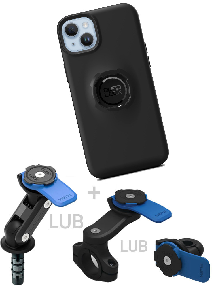 Zestaw na motocykl: etui na telefon iPhone 14 Plus + mocowanie Quad Lock