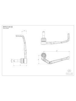 Osłona dźwigni hamulca GILLES BMW/ Kawasaki (wybrane modele) włókno węglowe