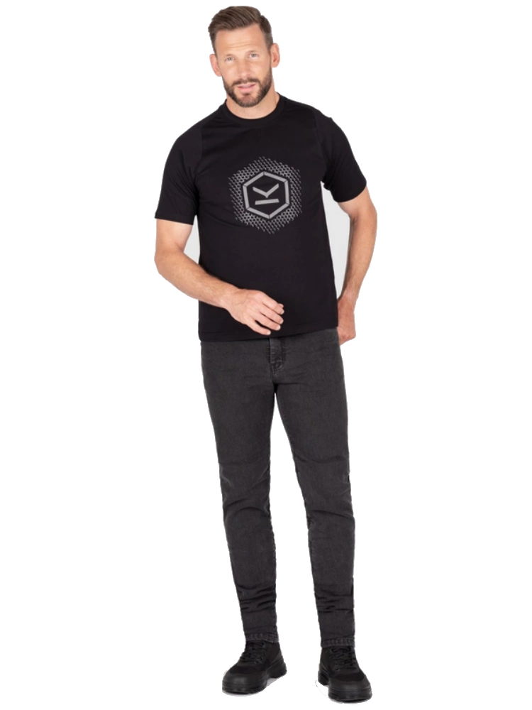 Jeansy motocyklowe Knox Colton Slim Charcoal czarne