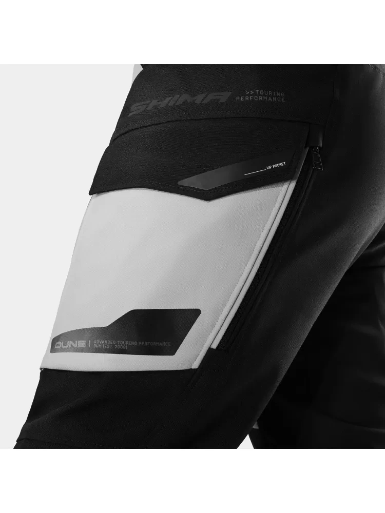 Spodnie motocyklowe tekstylne Shima Dune 2.0 G2 czarno-biało-szare