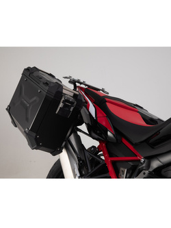Zestaw: kufry boczne + kufer centralny + stelaże TRAX ADV do motocykla Honda CRF1100 L Africa Twin (19-21) [całkowita pojemność: 150l] czarny
