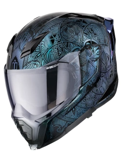 Kask integralny Icon Ultraflite MIPS Opal Mandala czarno-niebieski
