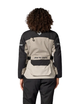 Kurtka motocyklowa damska tekstylna REV’IT! Outback 5 H2O brązowo-czarna