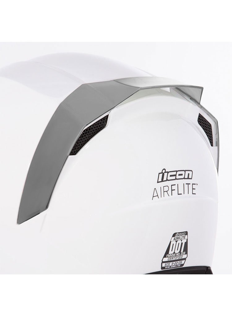 Tylny spoiler do kasku Icon Airflite lustrzany srebrny