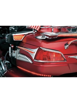 Listwy ozdobne z oświetleniem LED miejsca pasażera Kuryakyn Honda GL 1800 Goldwing (06-17) srebrne