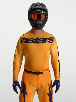 Bluza cross Alpinestars MX Racer Amber pomarańczowo-złoto-niebieskie