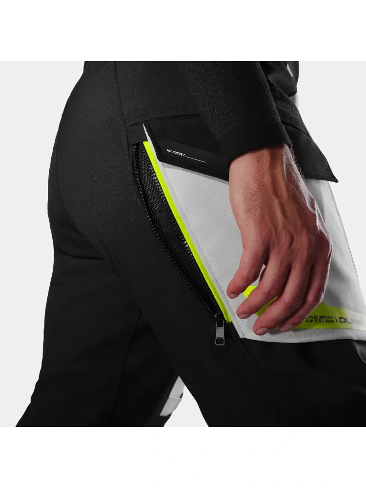 Spodnie motocyklowe tekstylne Shima Dune 2.0 G2 czarno-białe-fluo